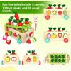 Colorful Wooden Educational Toy Set for Boys Girls Boosts Fine Motor Skills with Fun Farm Orchard Puzzle Games, Enhances Focus  Shape Recognition,