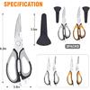 2 Pack Kitchen Scissors All Purpose Set with Magnetic Holder, Heavy Duty Kitchen Shears for Meat,Vegetable,Chicken,Fish,dismountable Cooking Scissors