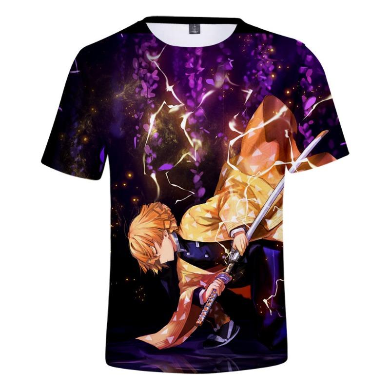 Children's Clothing 3D Digital Color Cartoon Anime Character Print Youth Casual Comfortable Short Sleeved T-shirt