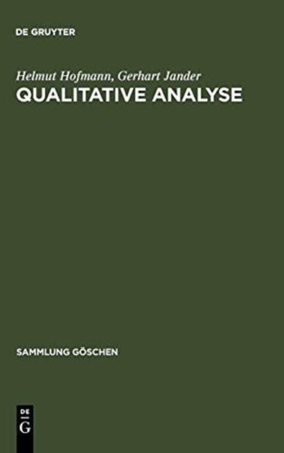 Kniha Qualitative Analyse : 2619
