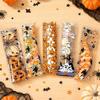 50/100Pcs Halloween Self Adhesive Bags Pumpkin Ghost Printed Clear Packaging Bags For Candy Biscuits Baking Food Wrapper