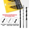 Construction Drill Three Point Woodwork Drill 16pc Mix Straight Handle Bit Plastic Wood Metal Twist Drill Locate Tool Accessory