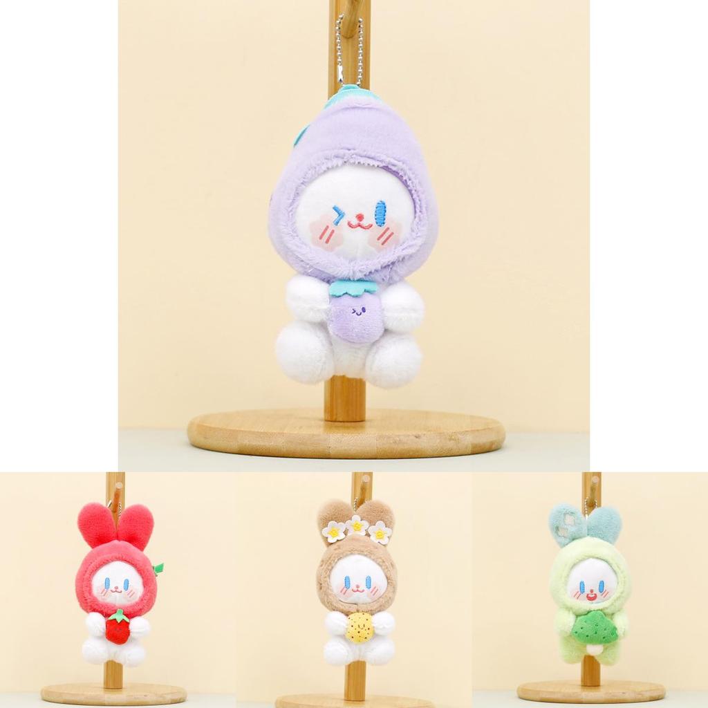 Charming Bunny Potato Plush Keychain Short Fur Soft Keyring Cute Ornament Bag