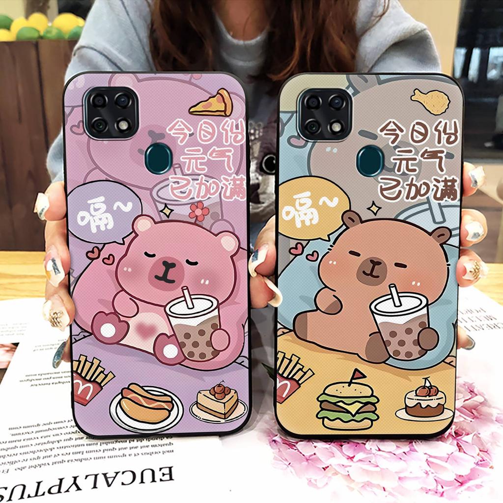 Back Cover Cartoon Phone Case For ZTE Blade 20 Couple TPU Durable Waterproof Anti-dust Shockproof Anti-knock Protective