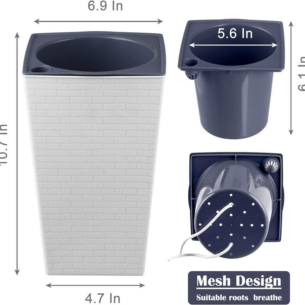 Olinze Self-Watering Elevated Flower Pot - Stylish Resin for Home