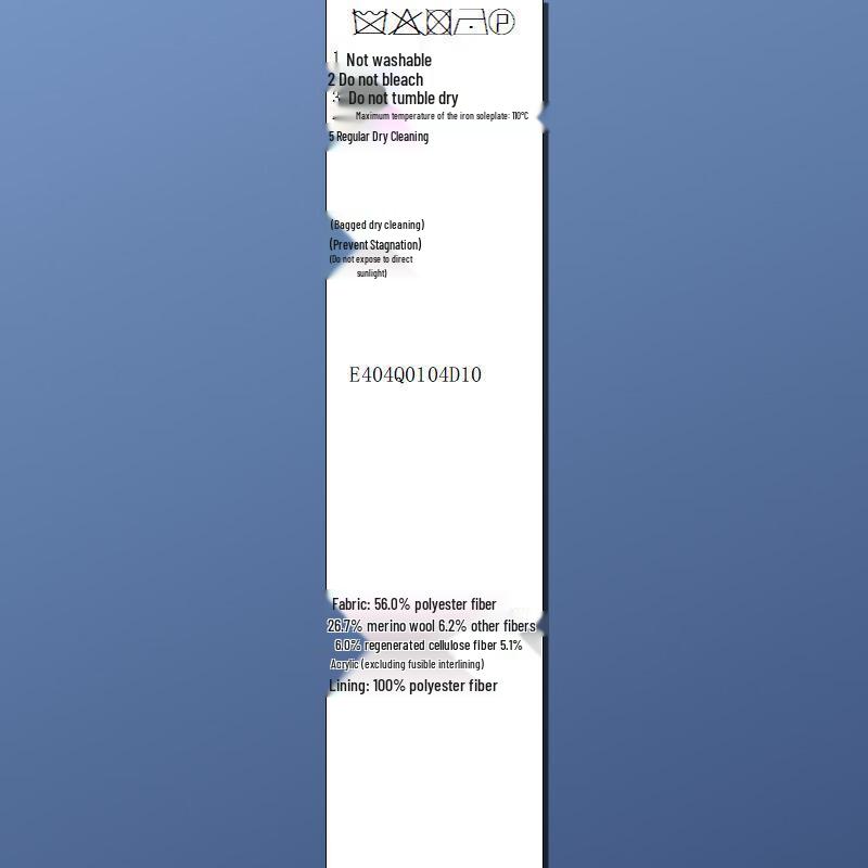 Sancai Women's Plaid Wool Blend Double-Breasted Coat