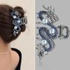 Hairpin Animal Hair Clip Pearl Rhinestone Shark Clip Personalized Zodiac Dragon Hair Claw  Female