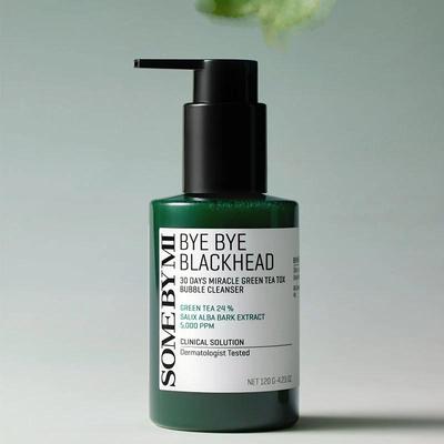 BYE BYE BLACKHEAD 30 DAYS MIRACLE GREEN TEA TOX BUBBLE CLEANSER 120g, Korean Cosmetics, Kbeauty, Sample