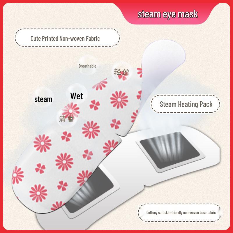 Animowana maseczka na oczy Steam: Łagodzi zmęczenie oczu, Zapewnia stałe ciepło do snu i ochrony oczu.
