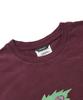 STIGMA Paranoid Tv Vintage-Like Washed Oversized Short Sleeves T-Shirts Burgundy