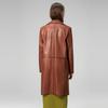 Dericlub Damen-Trenchcoat aus 100 % echtem Leder