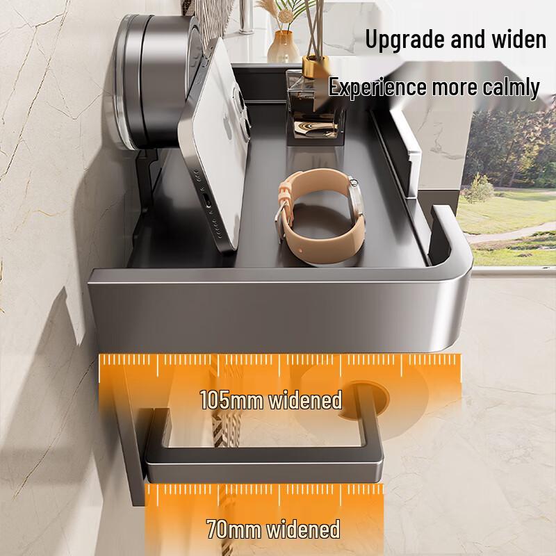 Baihan Toilettenpapierhalter mit Saugnapf und Haken