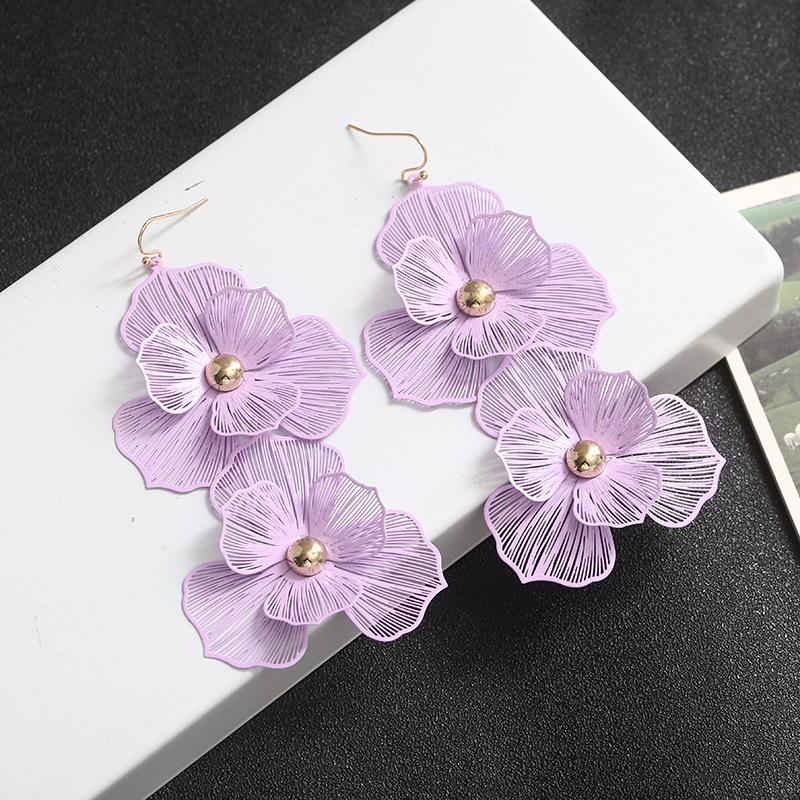 Французские серьги-цветы для женщин Модные и универсальные