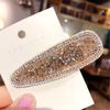 Korean Rhinestone Diamond-Edge Hairpin for Women: Stylish One-Word Clip for Bangs and Side Hair