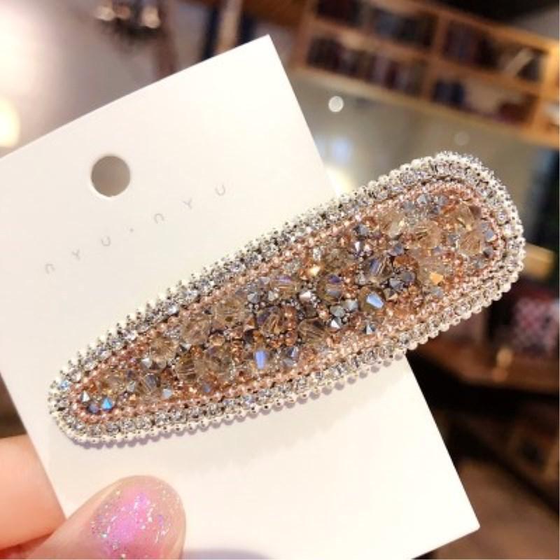 Korean Rhinestone Diamond-Edge Hairpin for Women: Stylish One-Word Clip for Bangs and Side Hair