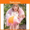 Cute Elephant Shape Kids Swim Ring With Handle Pvc Material For Swimming Activities Blue