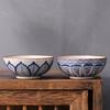 Vintage Blue and White Master Cup Ceramic Household Guest Cup Grass Ash Small Tasting Cup Old Clay Single Cup Entwined Lotus