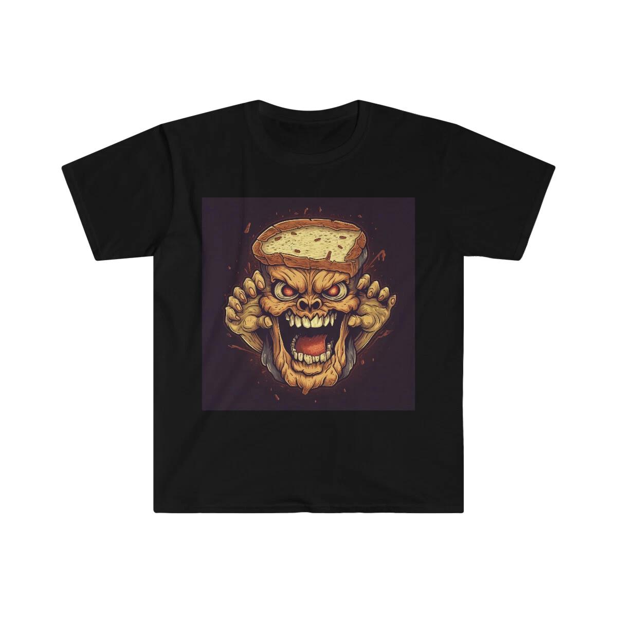 Evil Bread #001 Horror T-Shirt (2023) Gildan Brand Unisex Softstyle T-Shirt 2XL
