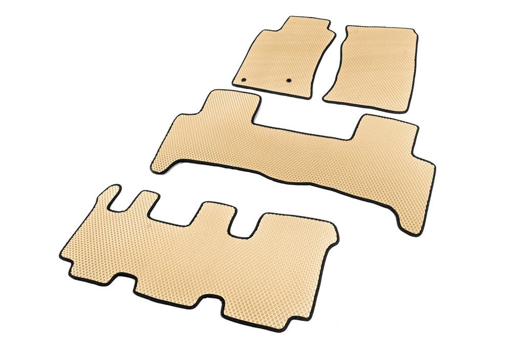 EVA Mats (3 Rows, Beige) for Toyota Land Cruiser Prado 120