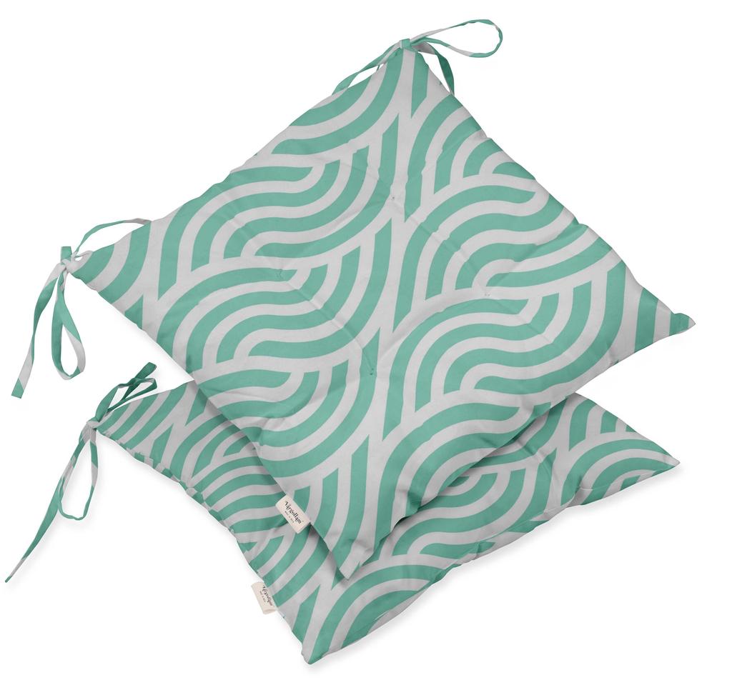 Vargottam Indoor Outdoor Tufted Printed Square Seat Patio Cushion Set Of 2 Water Resistant Patio Furniture Seat Cushion 19-inches, Brown |