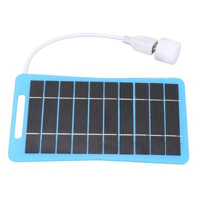 Solar Panel with Light Handle Blue 5V 5W USB Portable Solar Panel Charger for Outdoor Camping