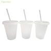 475ml Straw Mugs Cup With Lid Water Cup Drinks Cup Food Grade PP Plastic Reusable Drinks Cup Tumbler Drinkware