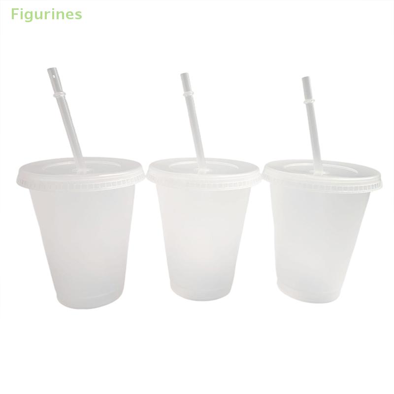 475ml Straw Mugs Cup With Lid Water Cup Drinks Cup Food Grade PP Plastic Reusable Drinks Cup Tumbler Drinkware