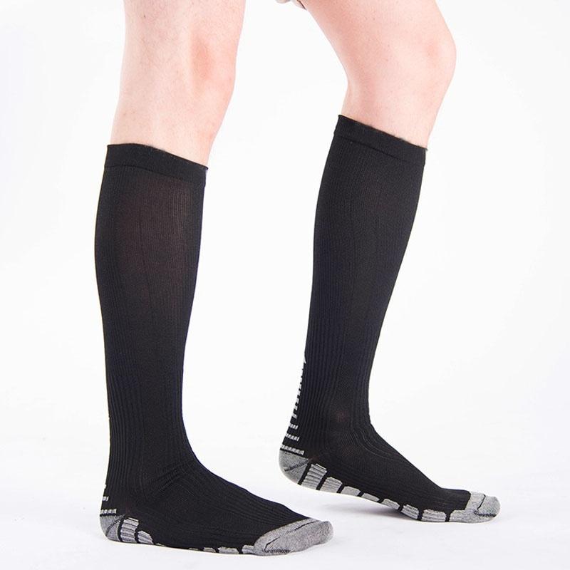 Men's Compression Socks Firm Pressure Circulation Knee High Orthopedic Support Stockings Hose Sock H