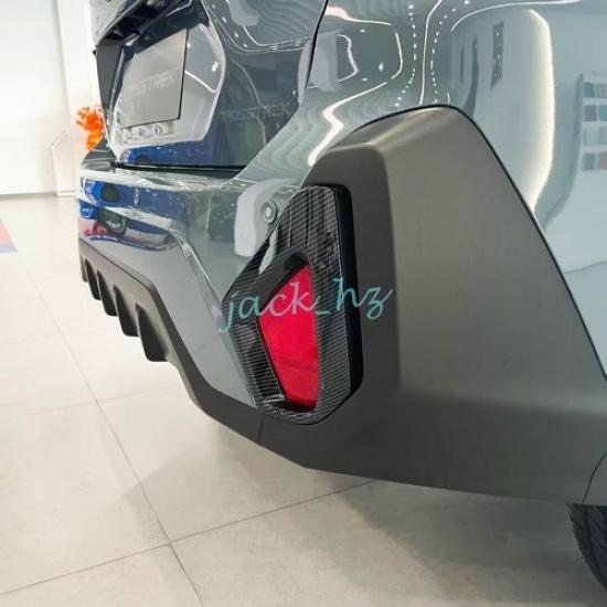 For Subaru Crosstrek 2024+ Carbon Fiber Rear Bumper Reflector Fog Light Cover