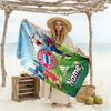 Bayern Munich Soccer Poster Customizable Name Beach Towel Soft Durable Quick-Dry Suitable for Swimming Gym Camping Yoga Vacation