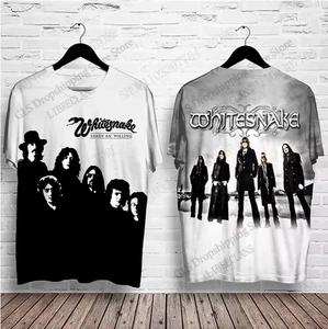 New Heavy Metal Rock Whitesnake Band 3D Printed T-shirt Men Women Fashion Hip Hop Short Sleeve Tops Tees Men clothing Oversized