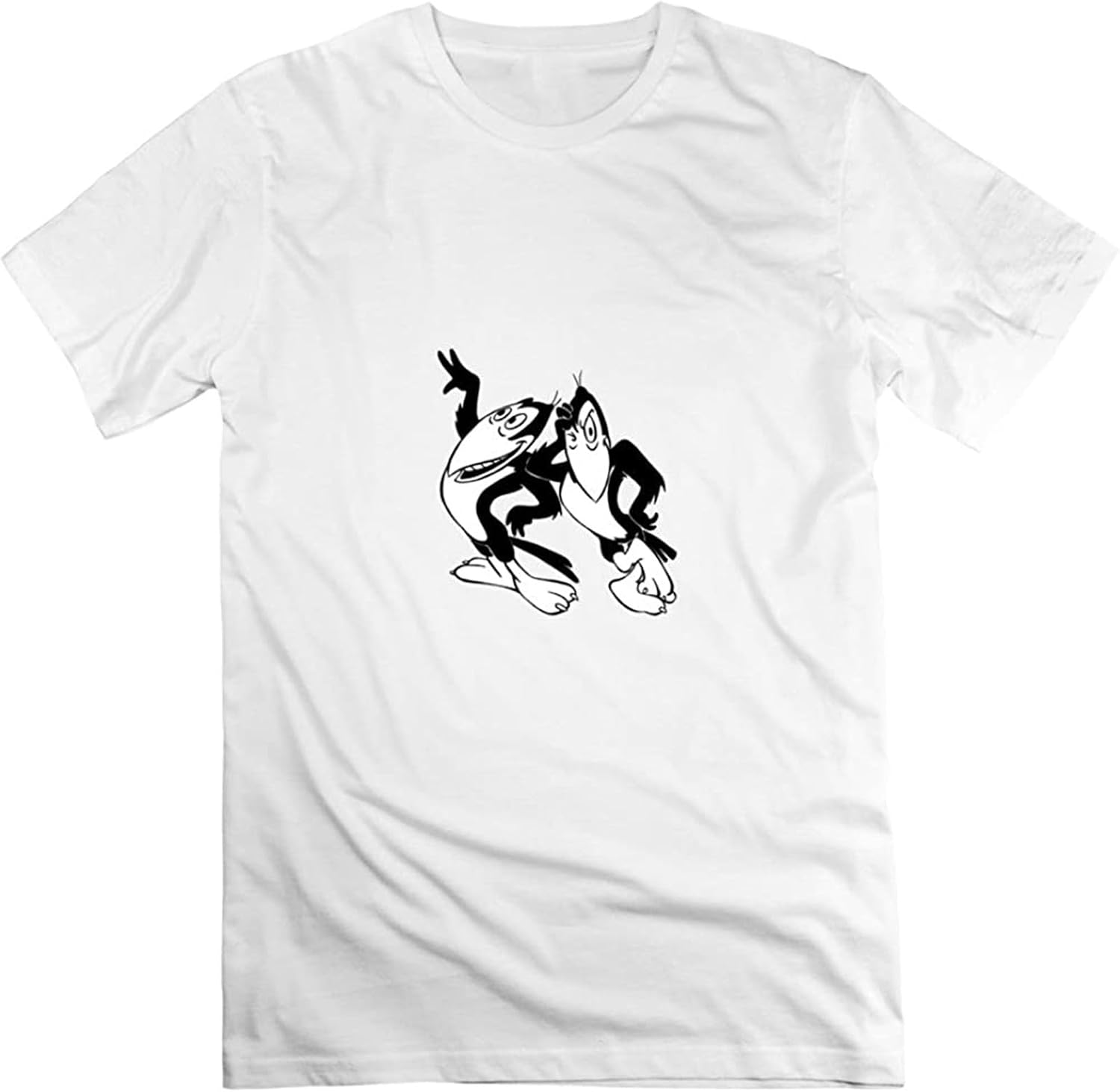 Men Heckle and Jeckle by Zombiegoon D5Hq5Bg Design Cool ForestGreen T Shirt S белый