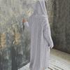 TIFICY Women's Fashion Casual Fall Winter Solid Color Print Long Sleeve Hooded Sweaters
