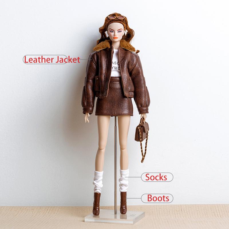 Freckles 32Cm Makeup Supermodel Doll Curly Hair Joint Movable 1/6 Babi Action Figure Toy Or Doll Clothes Collectible Gift