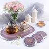 Resin Silicone Coaster Molds for Resin,Geode Coaster Molds for Resin Casting,Epoxy Resin Molds for Tray Coasters Making