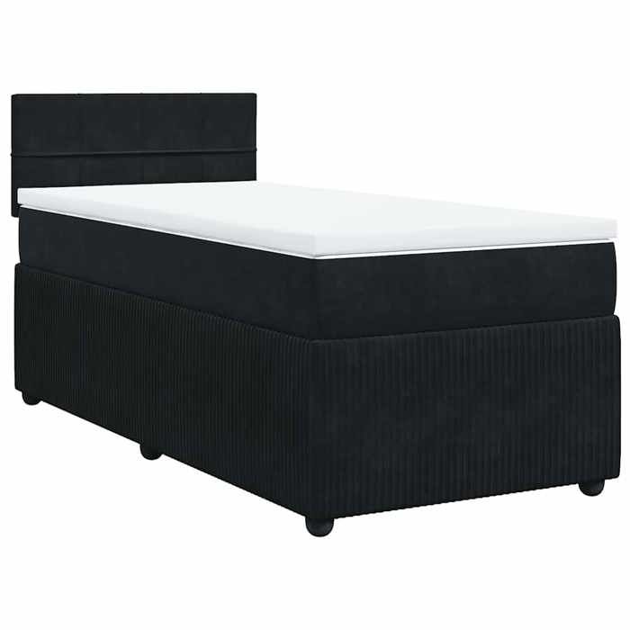 Maison Exclusive - Lattenrost mit Matratze Schwarz 100x200 cm Samt