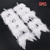 5Pcs White Feather Angel Wings Hanging Christmas Tree Ornaments  Christmas Tree Decor
