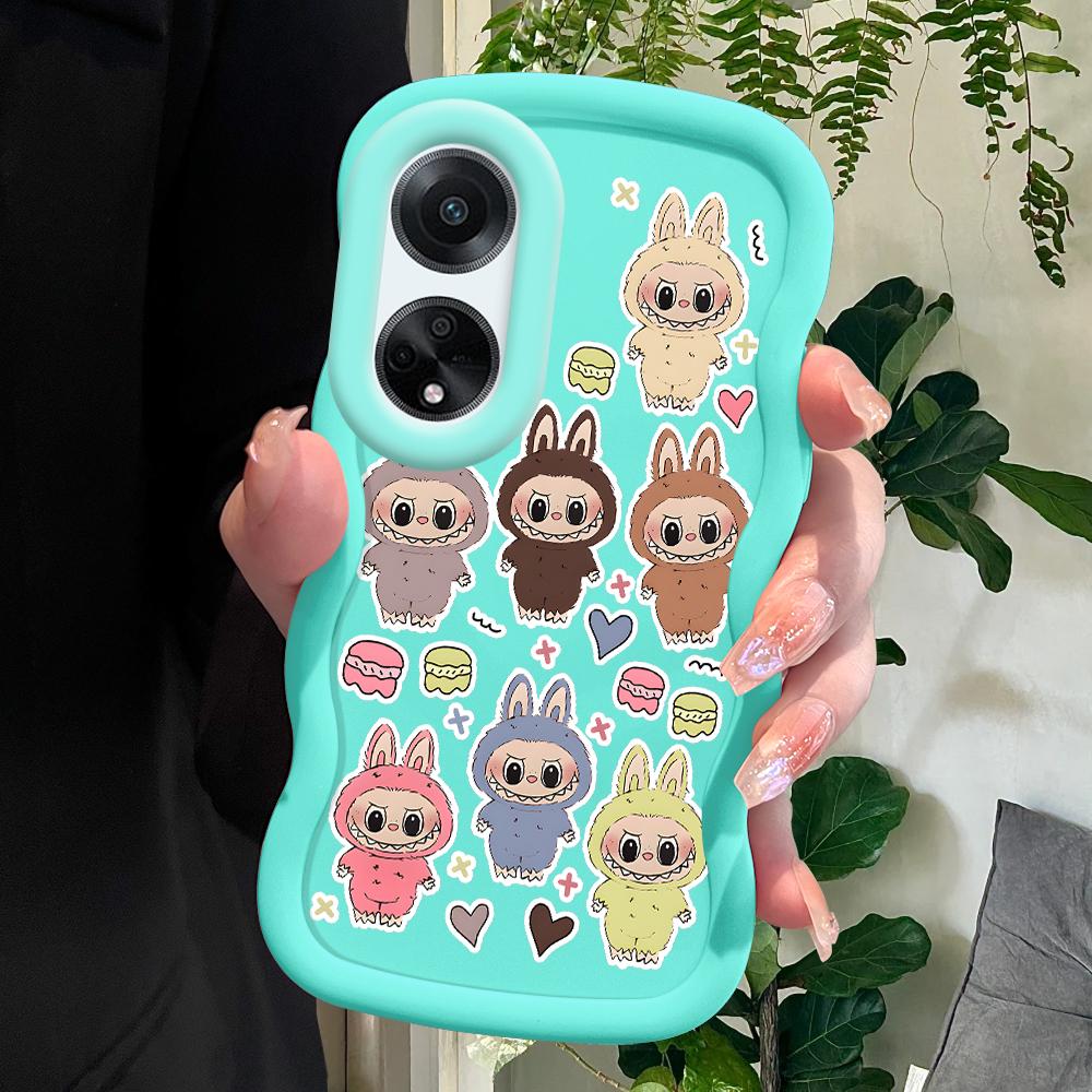 

М який силіконовий чохол Macaron Phone Case з намальованим візерунком Big Wave Edge Протиударний захисний гумовий чохол для OPPO Reno Realme Realme 5 синій