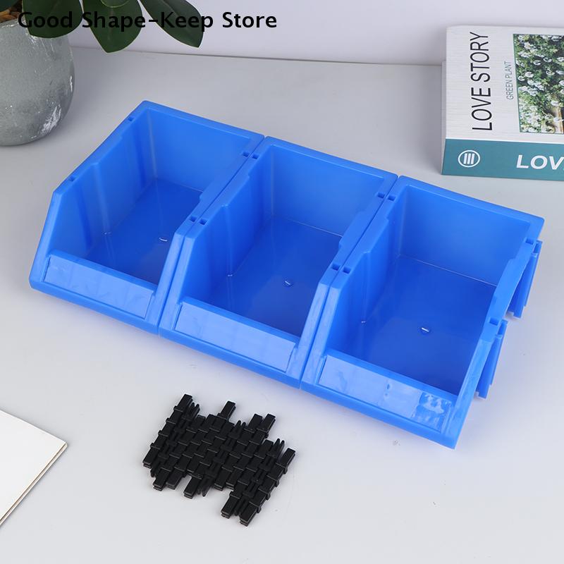 1/2/3 st Plast Stapelbar Låda Delar Förvaringsorganisatör Stapelbara Förvaringslådor Skruvlådor Garageförvaringslådor