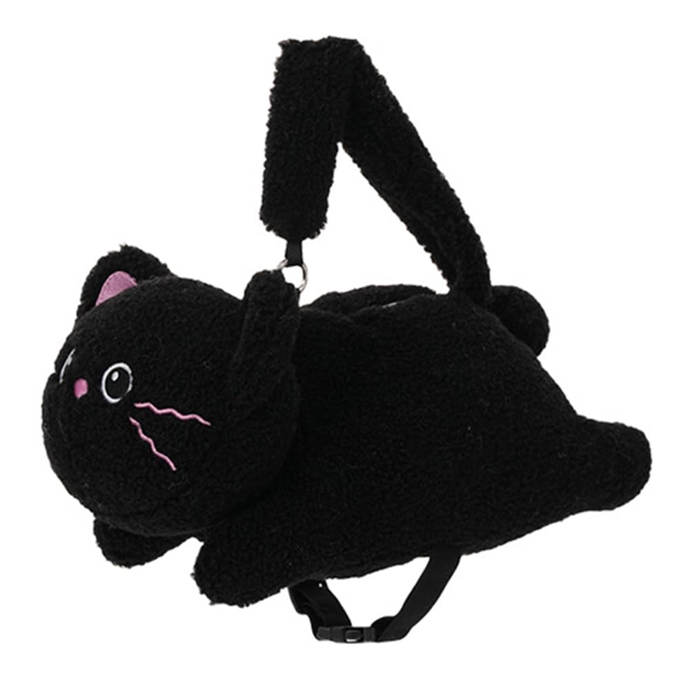 Cute Plush Tissue Car Tissue Cartoon Animal Car Storage Cover, Case, Character, Fluffy, Cute, Hanging, Convenient, Multi-functional, (Black) [Used] чёрный