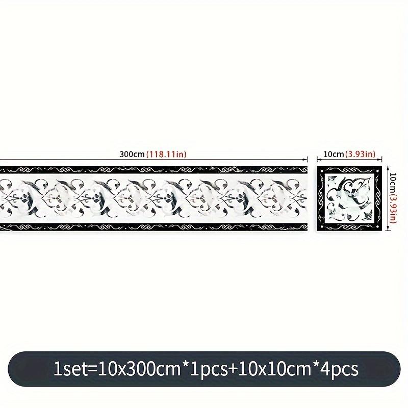 

1 комплект 3M Классические наклейки на стену в виде пояса - 1 рулон и 4 угла, для украшения кухни и гостиной, самоклеящиеся