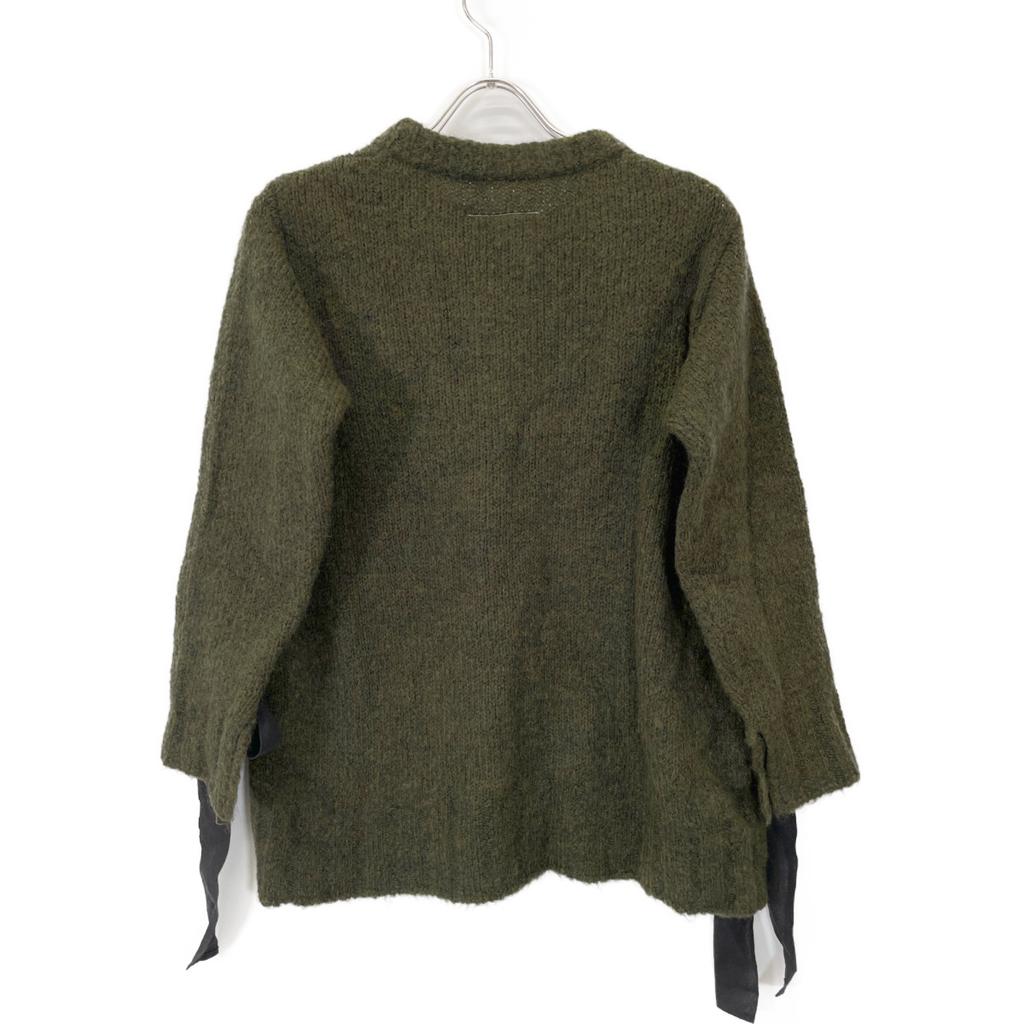 MM6 Mosqueline 21 years S52Gold Plated0091 S17770 Site Ribbon Hairy Knit tops S Moss greenUsed