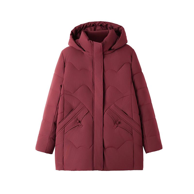 Plus Size Winter Cotton Jacket - Loose, Warm Outerwear for Middle-aged and Elderly Moms