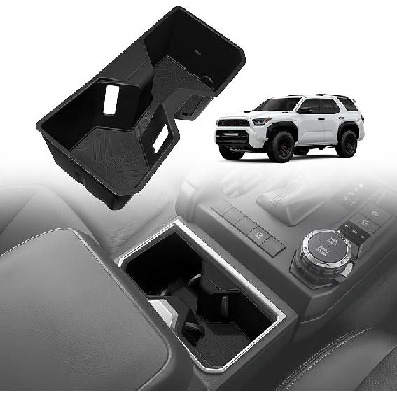 Muslogy Center Console Cup Holder Erts Compatible With 2025 2026 Toyota 4Runner Accessories Middle Console Armrest Front Drink Stopper Non-Slip Cup holder