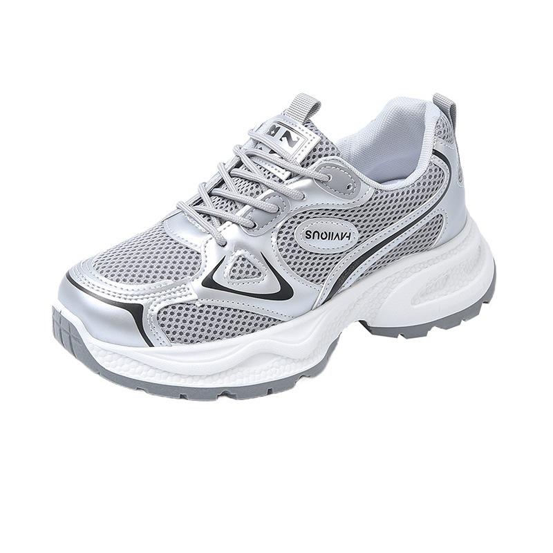 Dad Shoes Children Spring and Autumn 2025 New Korean Version Ins Tide Heightening Shoes Versatile Mesh Breathable Casual Shoes