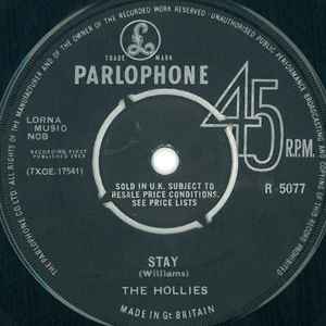 7inch Record HOLLIES Stay R5077 Parlophone 1963 UK Pop Used