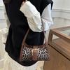 Women's Handbag, Retro Fashionable Leopard Print Versatile Underarm Shoulder Bag, Suitable for Work, Shopping, Commuting, and Vacation Occasions.