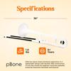 pInstruments Plastic Wind Instrument Tenor Trombone pBONE Bb Tone Lightweight Highly Durable ABS Biocoat Antibacterial PBONE1W White Bag &