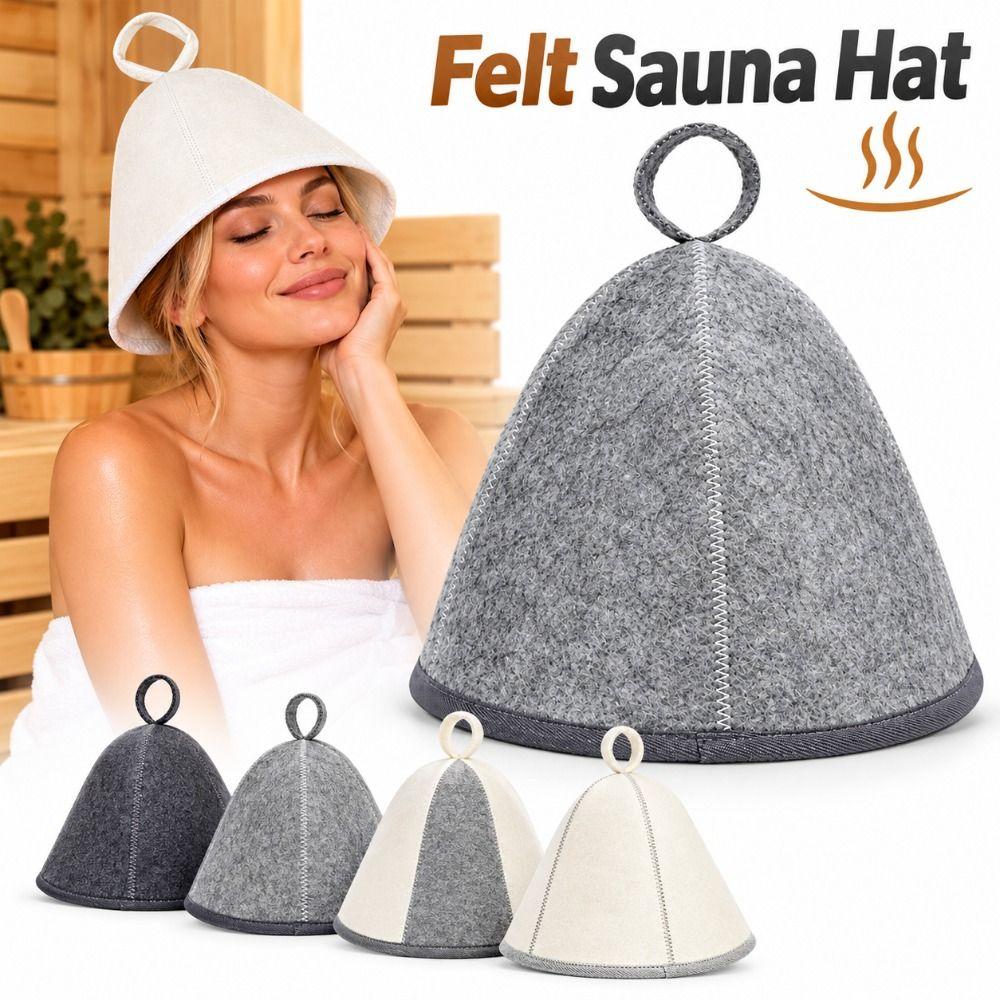 Absorbent Sauna Hat Felt Felt Sauna Cap Gifts Sauna Cap Bathroom Accessories
