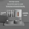 Automatic Pet Feeder and Waterer 2 in 1, Large Capacity Dry Wet Food Separate Dispenser with Timer, Smart Cat Bowl